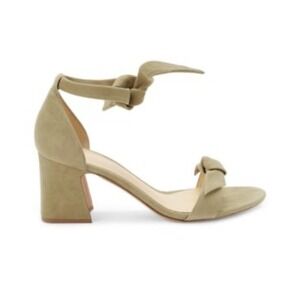 Alexandre Birman Shoes Womens 35 5 Suede Block Heel Knot Tie Sandals Dress